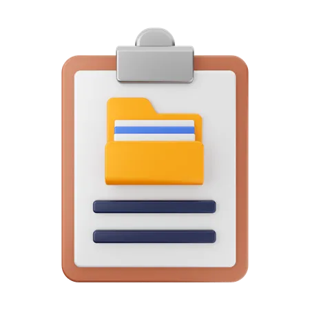 Folder Report  3D Icon