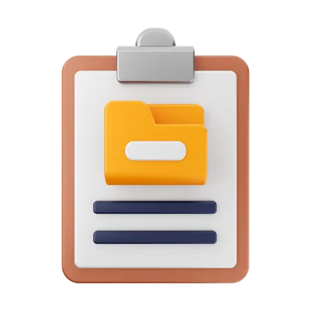 Folder Report  3D Icon