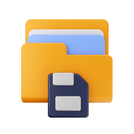 Folder save 3D Icon