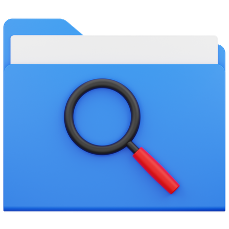 Folder Search  3D Icon