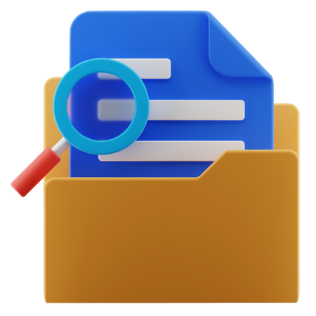 Folder search  3D Icon
