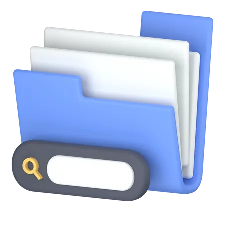 Folder search  3D Icon