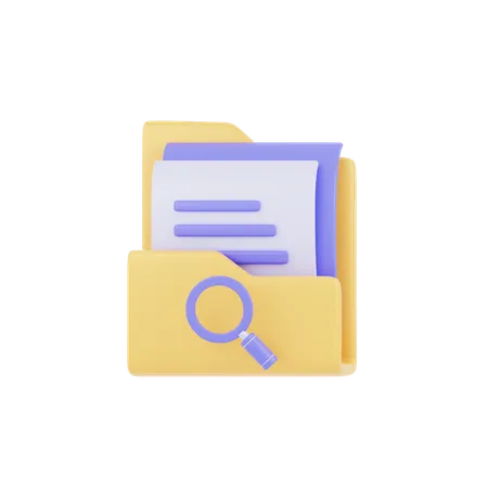 Folder Search  3D Icon