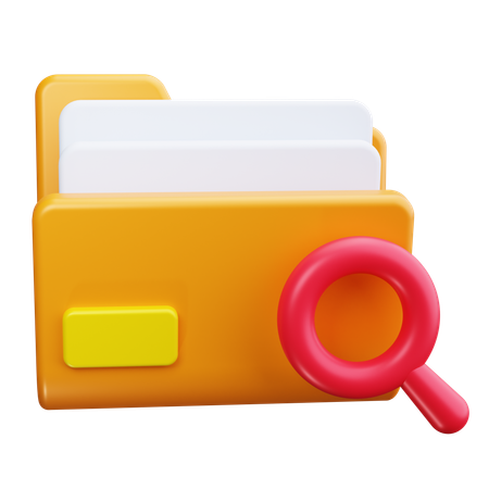 Folder Search  3D Icon