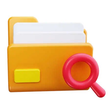 Folder Search  3D Icon