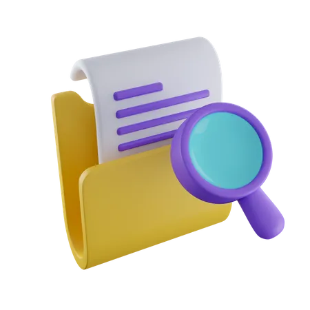 Folder Search  3D Icon