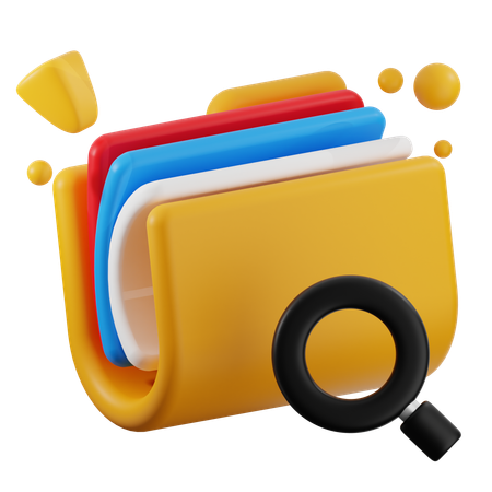 Folder Search  3D Icon