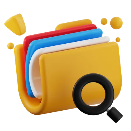 Folder Search  3D Icon
