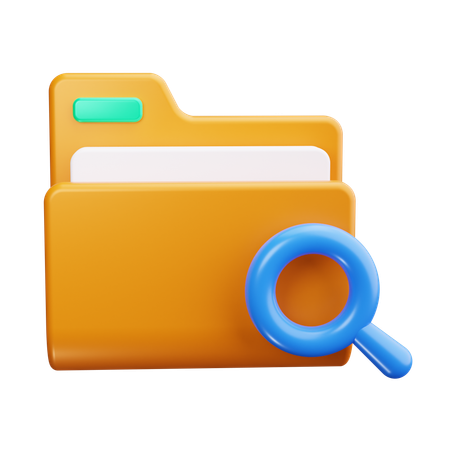 Folder Search  3D Icon