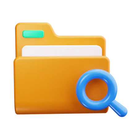 Folder Search  3D Icon