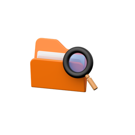 Folder Search  3D Icon