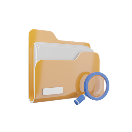 Folder Search  3D Icon