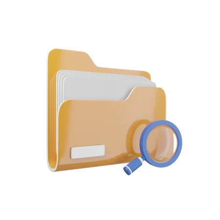 Folder Search  3D Icon