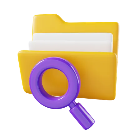 Folder Search  3D Icon