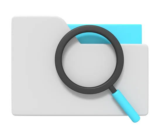 Folder Search  3D Icon