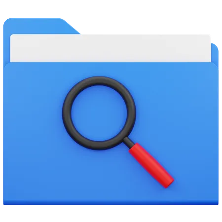 Folder Search  3D Icon