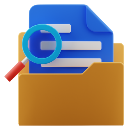 Folder search  3D Icon