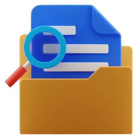 Folder search  3D Icon