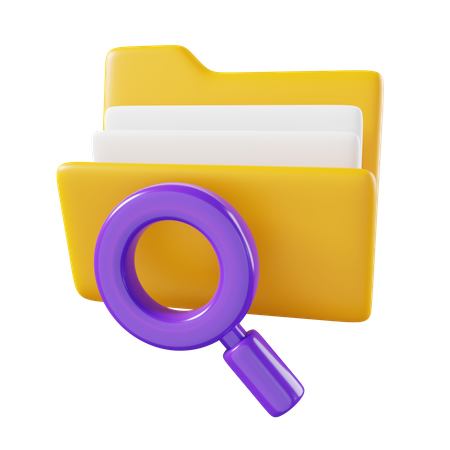Folder Search  3D Icon
