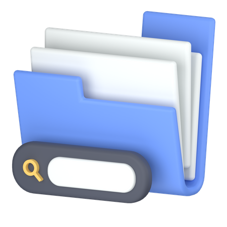 Folder search  3D Icon