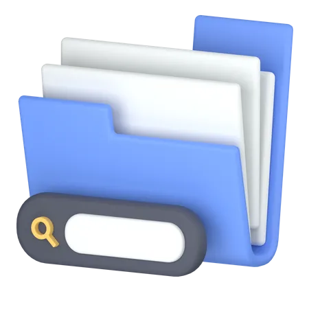 Search For Files In Folder 3D Icon