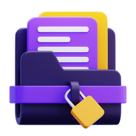 フォルダのセキュリティ  3D Icon