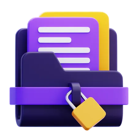 フォルダのセキュリティ  3D Icon
