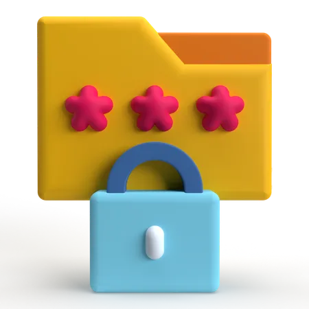 Folder Security  3D Icon