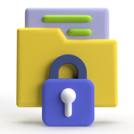 Folder Security  3D Icon