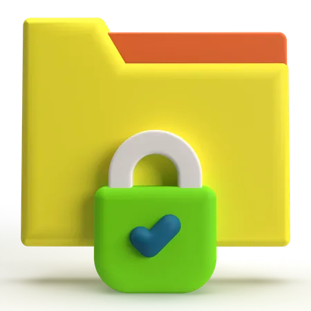 Folder Security  3D Icon