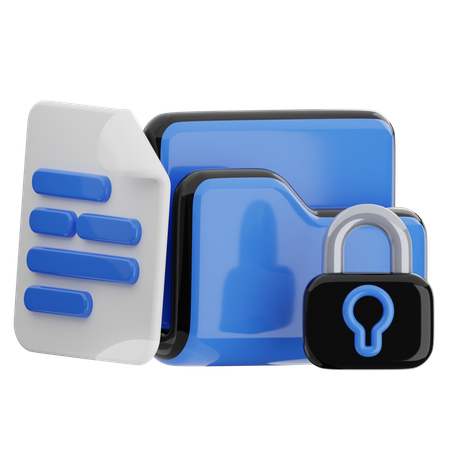 Folder Security  3D Icon