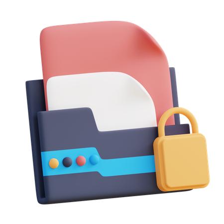 Folder Security  3D Icon