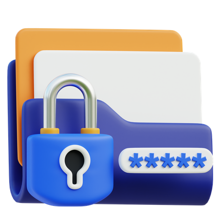 Folder Security  3D Icon