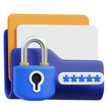 Folder Security  3D Icon