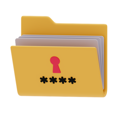 Folder Security  3D Icon