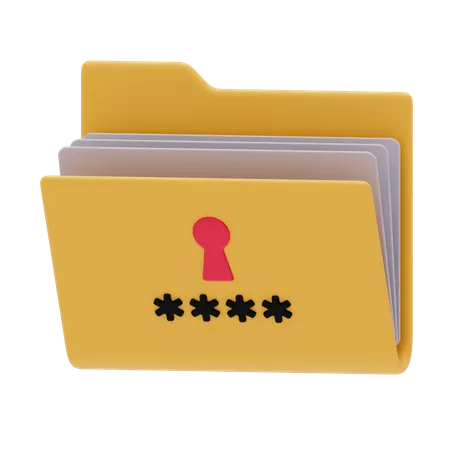 Folder Security  3D Icon