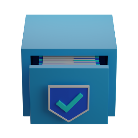 Folder Security  3D Illustration