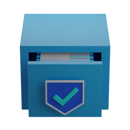 Folder Security  3D Illustration