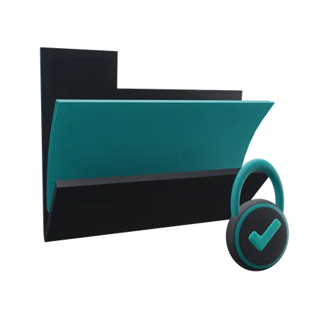 Folder Security  3D Illustration