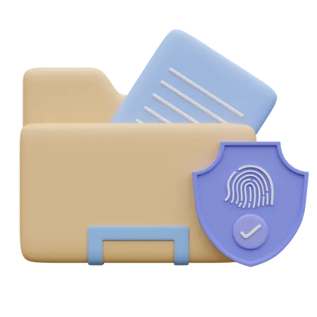 Folder Security 3 D Icon Illustration 3D Icon