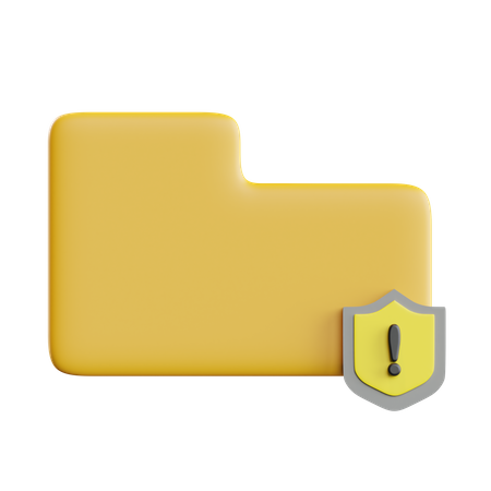 Folder Security Alert  3D Icon