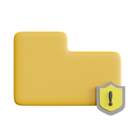 Folder Security Alert  3D Icon