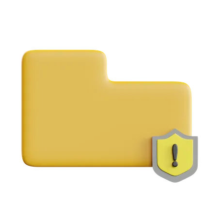 Folder Security Alert  3D Icon