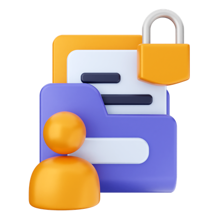 Folder Security Protection  3D Icon