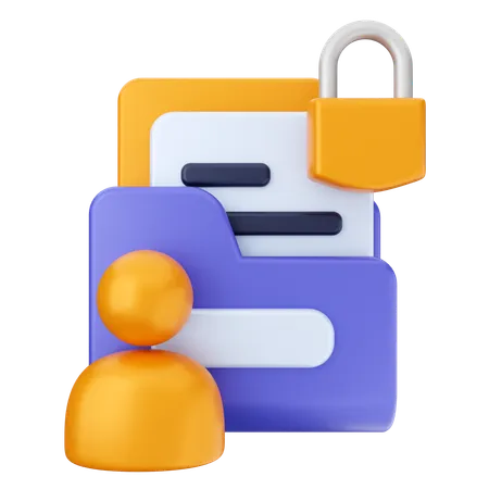 Folder Security Protection  3D Icon