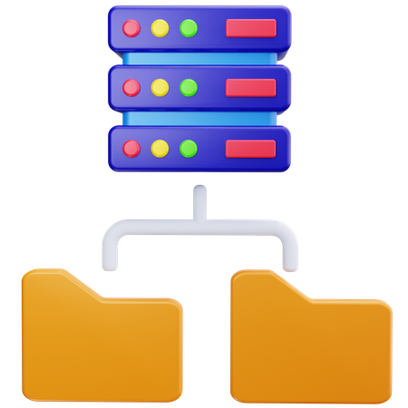 Folder Server  3D Icon