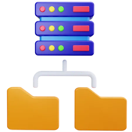 Folder Server  3D Icon