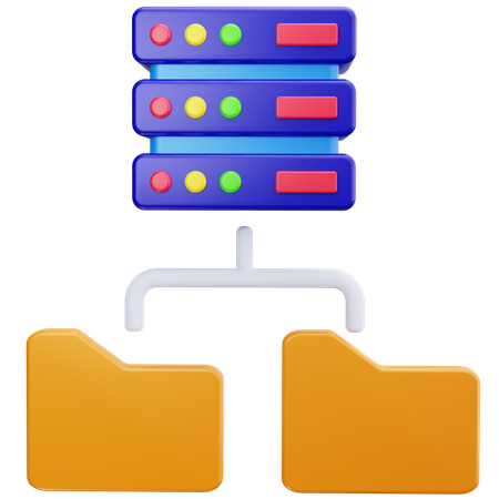 Folder Server  3D Icon