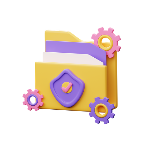 Folder Setting  3D Illustration