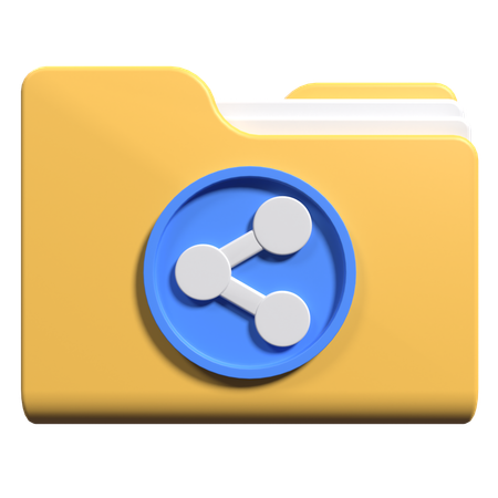 Folder Share  3D Icon